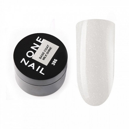 ONE NAIL   Base MILK SHINE   30мл (шайба)   База камуфлирующая эластичная с шиммером  (легкие в снятии)