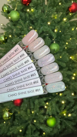 ONE NAIL   Gel CAMO SHINE   #03   15мл (флакон)   Гель для моделирования средне-жидкий с хлопьями Юки